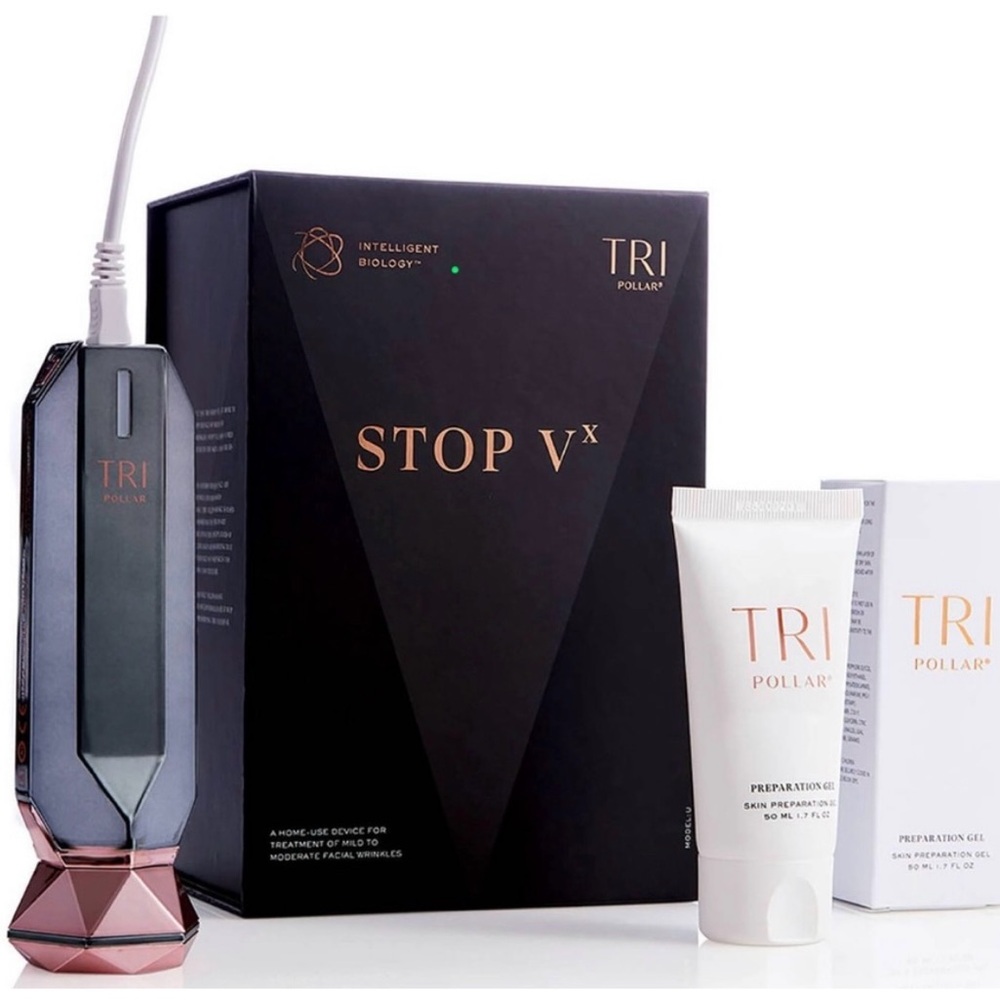 STOP Vx Facial Renewal Device - Black and Rose Gold